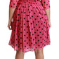 Dolce & Gabbana Elegant Polka Dot A-Line Knee Length Dress