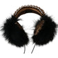 Dolce & Gabbana Gold Black Crystal Embellished Headphones