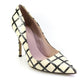 Kate Spade New York Womens Snake Embossed Check Stiletto Pumps White