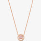 Precious Metal-Plated Brass TK Halo Necklace