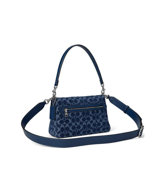 Soft Tabby Shoulder Bag In Signature Denim