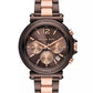 Women's Maren Chronograph Chocolate and Rose Gold-Tone Stainless Steel Watch 40mm