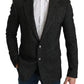 Dolce & Gabbana Elegant Gray Plaid Slim Fit Blazer