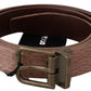 Dolce & Gabbana Elegant Exotic Skin Brushed Gold Buckle Belt