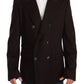 Dolce & Gabbana Elegant Bordeaux Taormina Cashmere Blazer