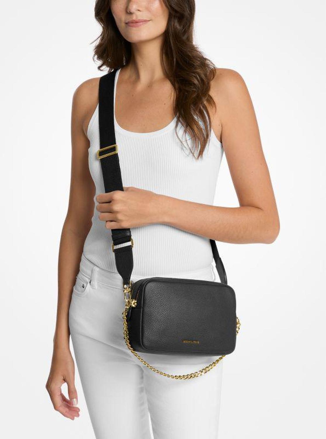 Bryant Medium Pebbled Leather Camera Crossbody Bag