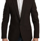 Dolce & Gabbana Elegant Brown Virgin Wool Martini Blazer