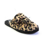 Kate Spade New York Womens Leopard Kitty Faux Fur Slippers Brown Black