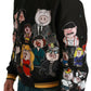 Dolce & Gabbana Multicolor Motive Bomber Style Jacket