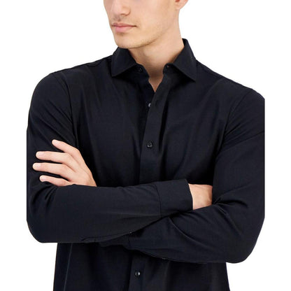 Men's Slim-Fit Stretch Piqué Button-Down Shirt