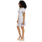 Women's Metallic Zebra Flounce Dress