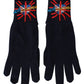 Dolce & Gabbana Blue Virgin Wool Unisex Gloves