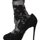 Dolce & Gabbana Embroidered Floral Stiletto Socks Booties