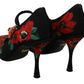 Dolce & Gabbana Floral Mary Janes Pumps with Crystal Detail