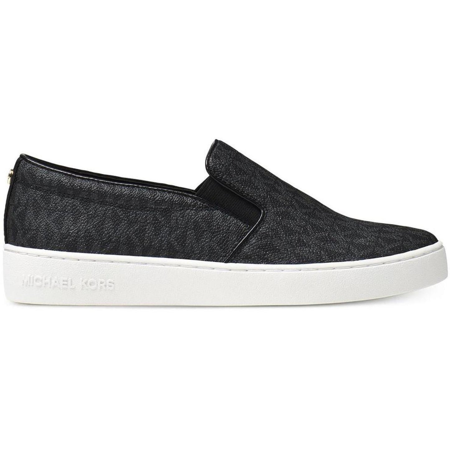 Womens Faux Leather Slip-On Sneakers