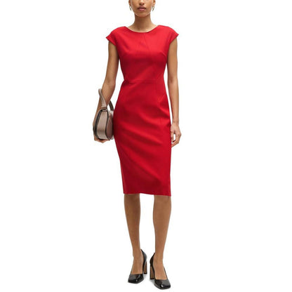 Women's Cap-Sleeve Twill Dress