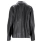 Max Mara Nepal Embossed Faux Leather Shirt Jacket in Black Polyester