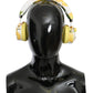 Dolce & Gabbana Glamorous Gold-Embellished Leather Headphones