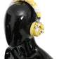 Dolce & Gabbana Glamorous Gold-Embellished Leather Headphones