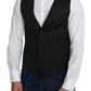 Dolce & Gabbana Elegant Silk Formal Gray Vest