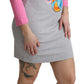 Chic Gray Cotton Blend Moschino Sweater Dress