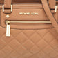 Brown Quilted Leather Selma Satchel