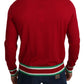 Dolce & Gabbana Elegant Red Wool-Silk Crewneck Sweater