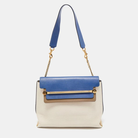 Chloe Tri Color Leather Medium Clare Shoulder Bag