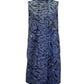 'S Max Mara Nola Sleeveless Printed Shift Dress in Blue Cotton