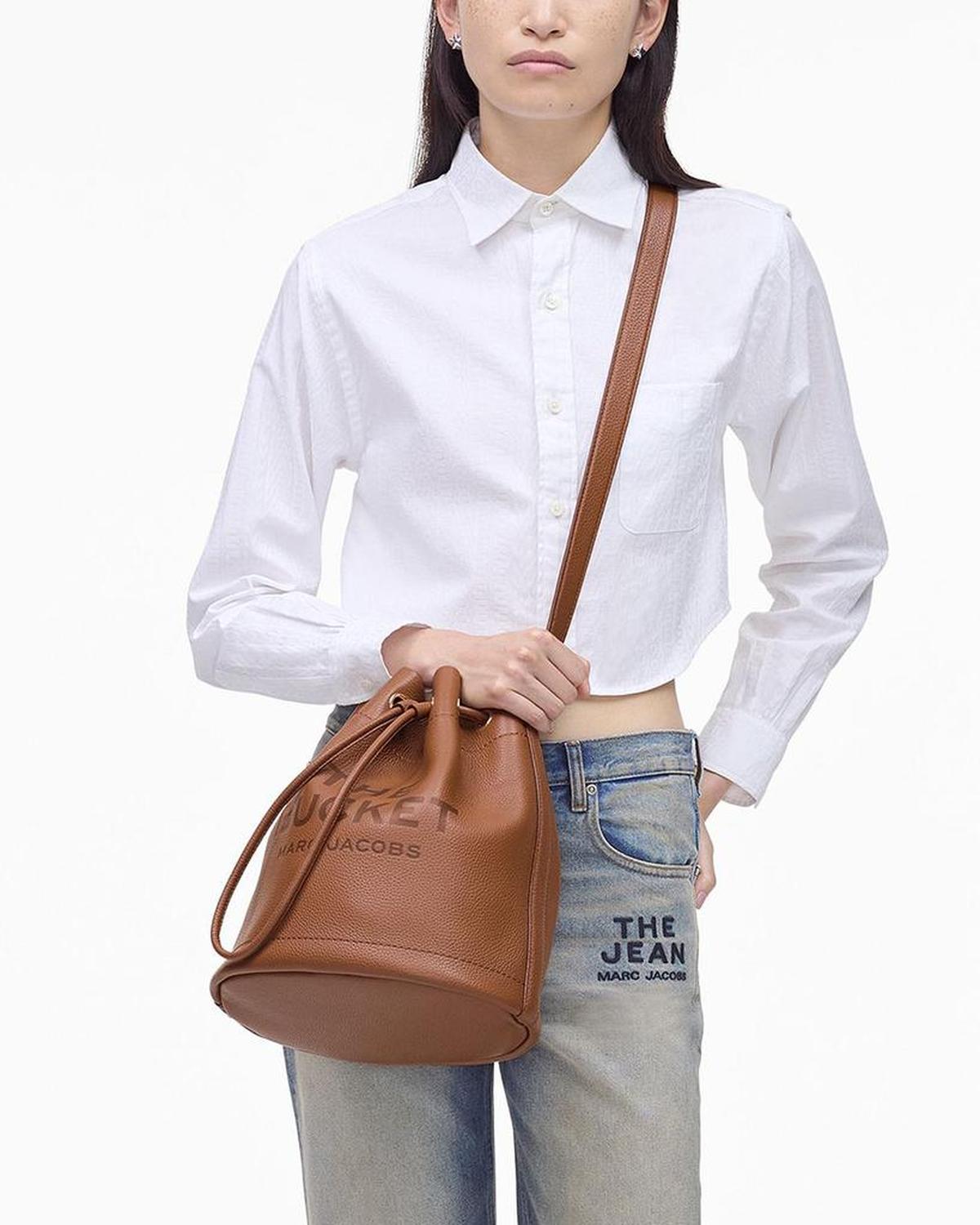 The Leather Shoulder Bucket Bag