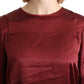 Dolce & Gabbana Elegant Silk Bordeaux Blouse