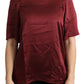 Dolce & Gabbana Elegant Silk Bordeaux Blouse