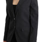 Dolce & Gabbana Elegant Gray Striped Cotton Blazer