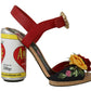 Dolce & Gabbana Multicolor Floral Crystal Embellished Sandals