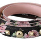 Dolce & Gabbana Elegant Floral Leather Shoulder Strap