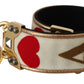 Dolce & Gabbana Chic Gold AMORE Print Shoulder Strap