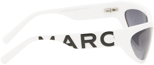 White Bold Logo Wrapped Sunglasses