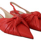 Jimmy Choo Chic Red Pointed Toe Leather Flats