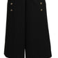 Dolce & Gabbana Elegant High Waist Wide Leg Virgin Wool Trousers