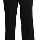 BENCIVENGA Elegant High Waist Straight Black Pants