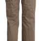 BENCIVENGA Elegant High Waist Straight Pants in Brown