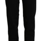 BENCIVENGA Elegant High Waist Straight Black Trousers