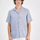 Men's Relaxed-Fit Solid Button-Down Linen Shirt