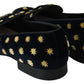 Dolce & Gabbana Elegant Velvet Crown Embroidery Loafers