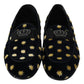 Dolce & Gabbana Elegant Velvet Crown Embroidery Loafers