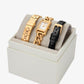 Petite Monroe Gold-Tone and Crocodile-Embossed Leather Watch Strap Set