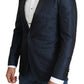 Dolce & Gabbana Elegant Martini Blue Slim Fit Blazer