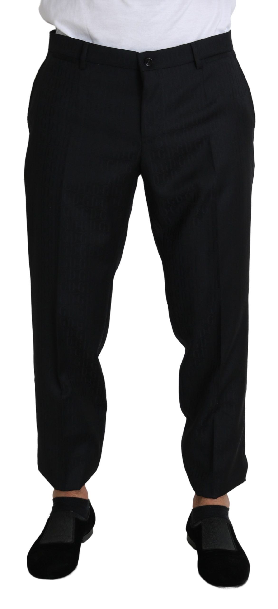 Dolce & Gabbana Elegant Black Virgin Wool Cropped Pants