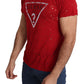 Guess Radiant Red Cotton Stretch T-Shirt