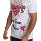 Dolce & Gabbana Romantic Heart Print Crew Neck Tee